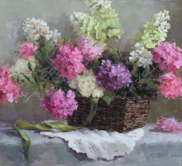 Hydrangea Medley oil by ViktoriaMajestic 30x40